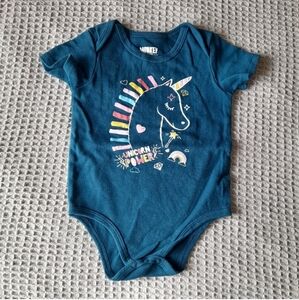 🐸3/$15🐸Kids Unicorn Power Blue Onesie